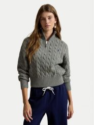Polo Ralph Lauren Sweter 211963467506 Szary Regular Fit. Szare swetry damskie Polo Ralph Lauren, l, bez wzorów, z bawełny, bez kołnierzyka, bez ramiączek, bez kaptura. Za 1,199.00 zł.