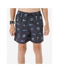Spodenki surfingowe chłopięce Rip Curl Tube Heads Sun Volley Mesh -Bo czarny. Czarne szorty dla chłopców Rip Curl, na lato, bez wzorów, z meshu, klasyczne. Za 95.00 zł.
