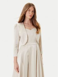 Rinascimento Bolerko CFC0125033003 Beżowy Regular Fit. Brązowe żakiety damskie Rinascimento, xl, bez wzorów, z bawełny. Za 289.99 zł.
