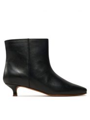 Balagan Botki BALAGAN-VARED BOTKI CZARNY Czarny. Czarne botki damskie BALAGAN, ze skóry, bez obcasa, na szpilce, bez zapięcia. Za 749.99 zł.