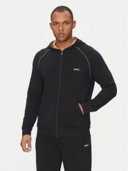 BOSS Bluza Mix&Match 50515313 Czarny Regular Fit. Czarne bluzy męskie Boss, m, bez wzorów, z bawełny, bez kaptura. Za 319.99 zł.