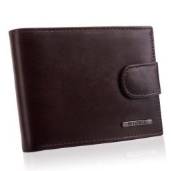 Portfel skórzany BETLEWSKI BPM-VTC-60 brązowy. Brązowe portfele męskie Betlewski, bez wzorów, ze skóry. Za 169.99 zł.