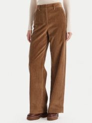 Weekend Max Mara Spodnie materiałowe Tania 2525136092 Brązowy Wide Leg. Brązowe spodnie materiałowe damskie Weekend Max Mara, bez wzorów, z bawełny. Za 1,039.00 zł.