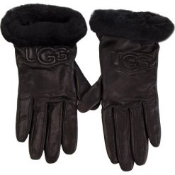 Rękawiczki Damskie UGG - W Classic Leather Logo Glove 17440 Black. Czarne rękawiczki damskie UGG, ze skóry. Za 519.00 zł.