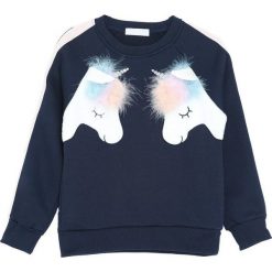Granatowa Bluza Fresh Ideas. Bluzy dla dziewczynek marki bonprix. Za 59.99 zł.