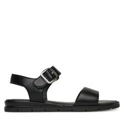 Sandały Tamaris. Czarne sandały damskie Tamaris, bez wzorów, bez obcasa, na płaskiej podeszwie, bez zapięcia. Za 249.99 zł.