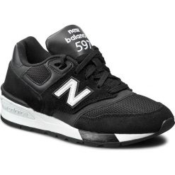 Sneakersy NEW BALANCE - ML597AAC Czarny. Czarne półbuty damskie New Balance, bez wzorów, z materiału, bez obcasa, bez zapięcia. W wyprzedaży za 269.00 zł.