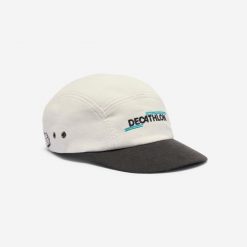 Czapka z daszkiem na deskorolkę CAP900, 5-paneli, kolekcja „Since 1976”, beżowa. Brązowe czapki i kapelusze męskie Decathlon, bez wzorów, z materiału, vintage. Za 69.99 zł.