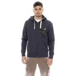 Leone 1947 Vintage Dept. Herren Winter-Kapuzenpullover mit Reißverschluss. Szare bluzy męskie LEONE 1947 APPAREL, bez wzorów, z bawełny, bez kaptura. W wyprzedaży za 206.29 zł.