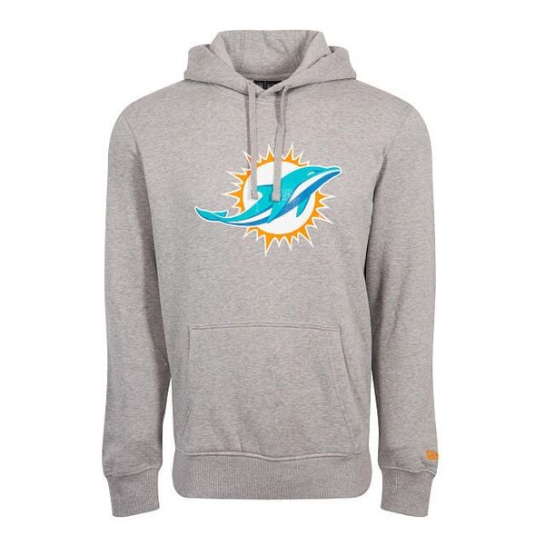 Bluza z kapturem Miami Dolphins NFL. Białe bluzy męskie New Era, m, bez wzorów, z kapturem. Za 191.00 zł.