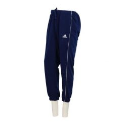 Second life - Damskie spodnie dresowe Jogger z białym lampasem - Jak nowy. Niebieskie spodnie dresowe damskie Adidas, l, bez wzorów, z dresówki. Za 122.16 zł.