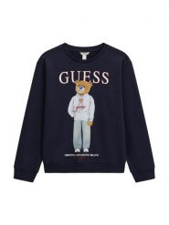 Guess Bluza L6YQ07 K4049 Granatowy Regular Fit. Niebieskie bluzy dla chłopców Guess, z aplikacjami, z bawełny, bez ramiączek, bez kaptura. Za 174.99 zł.