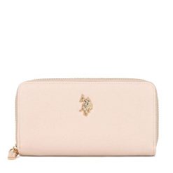 Portfel U.S. Polo Assn. Brązowe portfele damskie U.S. Polo Assn., bez wzorów. Za 159.99 zł.