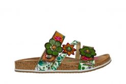 Klapki Laura Vita Brcyano 16 Jaune 202028, Wielokolorowy, Skóra naturalna - 38. Klapki damskie Laura Vita, z aplikacjami, z materiału, eleganckie, bez obcasa. W wyprzedaży za 224.10 zł.