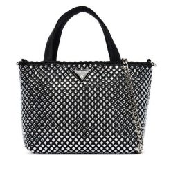 Torebka Guess. Czarne torebki do ręki damskie Guess, z aplikacjami, wizytowe, bez dodatków. Za 659.99 zł.