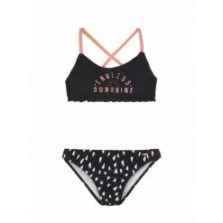 Dziewczęcy dwuczęściowy kostium kąpielowy Protest Prthannah. Czarne stroje kąpielowe dla dziewczynek Protest, bez wzorów. Za 188.50 zł.