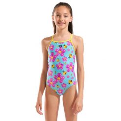 Kostium kąpielowy dziewczęcy Arena Spring Lightdrop. Żółte stroje kąpielowe dla dziewczynek Arena, bez wzorów. Za 149.00 zł.