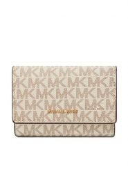 MICHAEL Michael Kors Portfel Bryant 32S5GYTP1B Beżowy. Brązowe portfele damskie MICHAEL Michael Kors, bez wzorów, ze skóry. Za 479.99 zł.