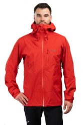 Kurtka wodoodporna męska Downpour Mountain. Czerwone kurtki męskie RAB, m, bez wzorów, z hardshellu, bez kaptura. Za 899.99 zł.