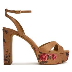 Sandały Aldo. Brązowe kozaki damskie Aldo, bez obcasa, na słupku. Za 509.99 zł.