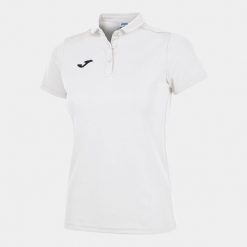 Koszulka polo do tenisa damska Joma Hobby. Białe koszulki sportowe damskie Joma, l, bez wzorów, bez kołnierzyka, bez ramiączek, do piłki nożnej. Za 101.99 zł.