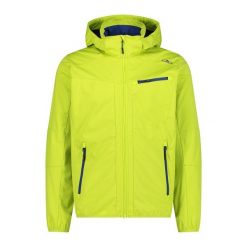 Lekką wodoodporną kurtkę softshell z kapturem CMP. Szare kurtki męskie CMP, bez wzorów, z softshellu, sportowe, z kapturem. Za 409.75 zł.