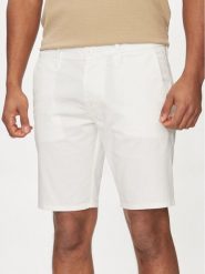 Guess Szorty materiałowe Daniel M4GD05 WG3OA Biały Skinny Fit. Białe szorty męskie Guess, m, z aplikacjami, z lyocellu. Za 209.99 zł.