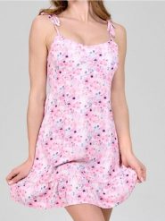 Sukienka mini w kwiaty na ramiączkach - wielobarwny. Sukienki damskie Sinsay, l, bez wzorów, bez kołnierzyka, bez ramiączek, mini. W wyprzedaży za 29.99 zł.