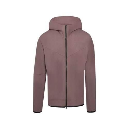Bluza sportowa męska Nike Tech Fleece. Czerwone bluzy męskie Nike, m, bez wzorów, z materiału, z kapturem. Za 405.00 zł.