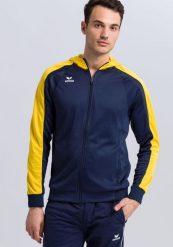 Kurtka treningowa Erima Liga 2.0 avec capuche. Niebieskie kurtki sportowe męskie Erima, xl, bez wzorów, z materiału, do piłki ręcznej. Za 142.30 zł.