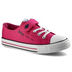 Różowe Trampki Dziecięce Lee Cooper Buty Na Rzepy. Czerwone trampki i tenisówki dziewczęce Lee Cooper, bez wzorów, bez zapięcia. Za 60.00 zł.