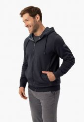 Bluza regular z kapturem B-FOG. Niebieskie bluzy męskie Volcano, m, bez wzorów, z bawełny, z kapturem. Za 199.99 zł.