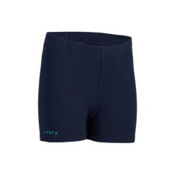 SPODENKI V100 GIRL NAVY. Niebieskie spodenki dla dziewczynek KIPSTA, młodzieżowe. Za 24.99 zł.