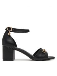 MEXX Sandały MX/022C-HY Czarny. Czarne sandały damskie Mexx, bez wzorów, ze skóry, bez obcasa, na słupku, bez zapięcia. Za 154.99 zł.