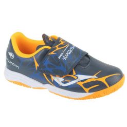 Buty halowe do piłki nożnej chłopięce, Super Copa Jr 25 SCJW INV. Niebieskie buty sportowe chłopięce Joma, bez wzorów, bez zapięcia, do piłki nożnej. Za 159.99 zł.