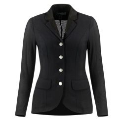 Kurtka do jazdy konnej z siatką dla kobiet B Vertigo Gabrielle. Czarne kurtki damskie B VERTIGO, s, bez wzorów, z elastanu, bez kaptura. Za 480.00 zł.