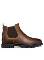 Geox Sztyblety U Andalo U16DDA 00045 C2Q6K Brązowy. Brązowe botki męskie Geox, bez wzorów, ze skóry, bez zapięcia. Za 549.99 zł.