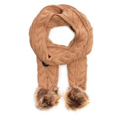 Szalik Guess. Brązowe szaliki męskie Guess, z aplikacjami. Za 269.99 zł.
