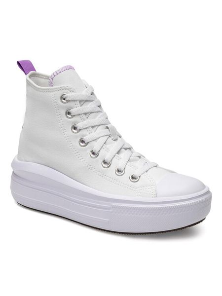 Converse Trampki CHUCK TAYLOR ALL STAR MOVE PLATFORM A03667C Biały. Białe trampki i tenisówki dziewczęce Converse, bez wzorów, z materiału, bez zapięcia. Za 299.99 zł.