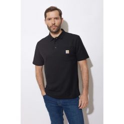 Koszulka męska polo Carhartt Force Midweight Pocket K570. Czarne koszulki polo męskie Carhartt, m, bez wzorów, bez kołnierzyka, bez ramiączek, trekkingowe. Za 145.99 zł.
