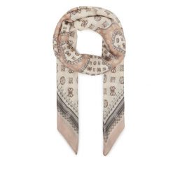 Chusta Guess. Brązowe szaliki i chusty damskie Guess, z aplikacjami. Za 249.99 zł.