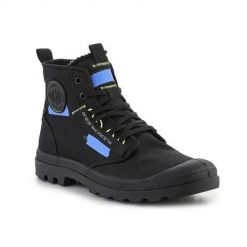 Buty do chodzenia unisex Palladium Pampa HI Recraft. Czarne obuwie sportowe damskie Palladium, bez wzorów, z materiału, trekkingowe. Za 559.00 zł.