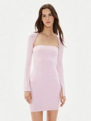 Gina Tricot Sukienka codzienna 23511 Różowy Slim Fit. Czerwone sukienki damskie Gina Tricot, na co dzień, l, bez wzorów, z wiskozy, bez kołnierzyka, bez ramiączek, proste. Za 139.99 zł.