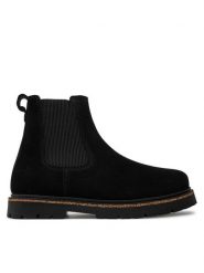 Birkenstock Sztyblety Highwood Slip On Mid W Leve 028187 Czarny. Czarne botki damskie Birkenstock, bez wzorów, ze skóry, bez zapięcia. Za 689.99 zł.