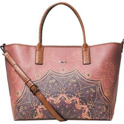 Desigual Torebka Bols Tekila Sunrise Holbox Cognac 19WAXP21 6042. Brązowe torebki do ręki damskie Desigual, bez wzorów, bez dodatków. Za 370.00 zł.