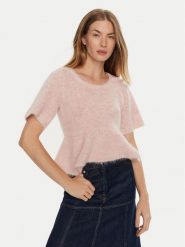 Munthe Sweter Taisa 243160624373 Różowy Regular Fit. Czerwone swetry damskie Munthe, bez wzorów, z wełny, bez kołnierzyka, bez ramiączek, bez kaptura. Za 799.99 zł.