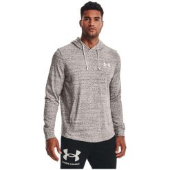 Bluza sportowa męska Under Armour Rival Terry LC z kapturem. Szare bluzy męskie Under Armour, m, bez wzorów, z kapturem. Za 177.29 zł.
