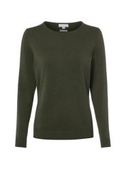 Brookshire bluzka z dzianiny Kobiety Bawełna zielony, M. Zielone bluzki damskie brookshire, m, bez wzorów, z bawełny, eleganckie, bez kołnierzyka, bez ramiączek. Za 199.95 zł.