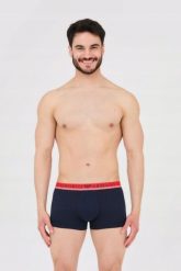 EMPORIO ARMANI Bokserki granatowe 3-pack. Niebieskie bokserki męskie Emporio Armani, m, bez wzorów, z bawełny. W wyprzedaży za 194.99 zł.