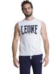 Leone 1947 Apparel Męska koszulka bez rękawów. Niebieskie koszulki sportowe męskie LEONE 1947 APPAREL, m, bez wzorów, bez kołnierzyka, bez ramiączek, na fitness i siłownię. Za 63.11 zł.